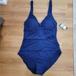 Jantzen Women's Navy Blue women's One Piece Swimsuit Size 16